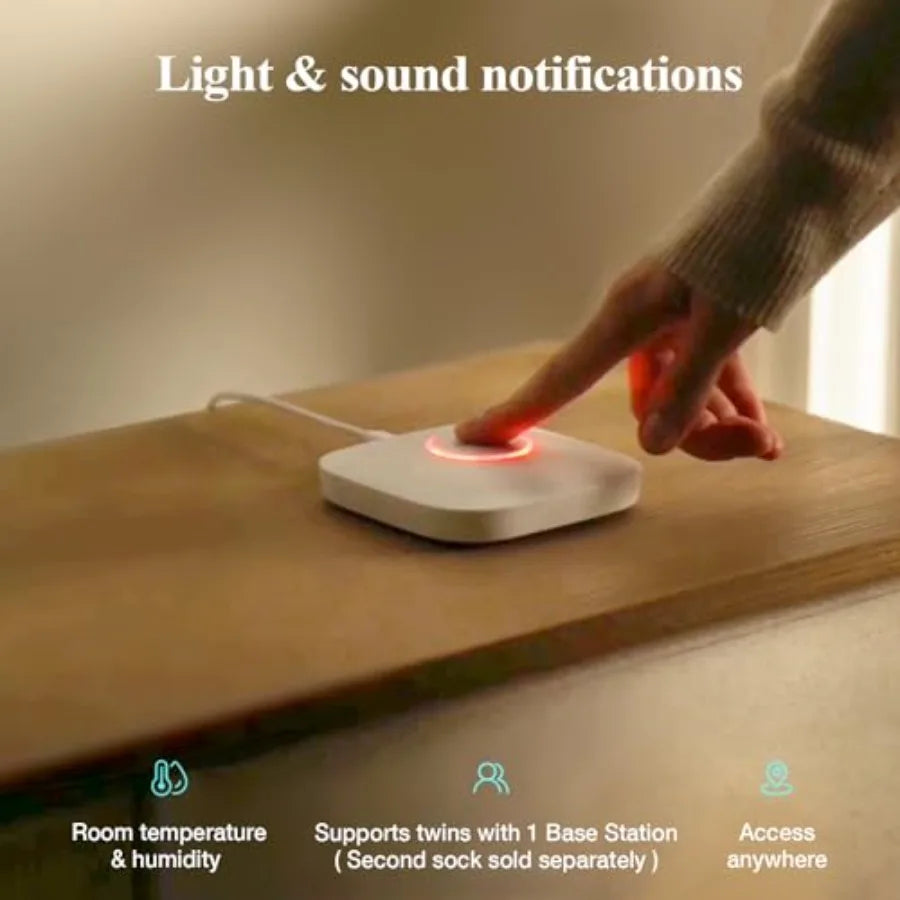 Smart Baby Sock Monitor and 2.5K PTZ Nursery Camera