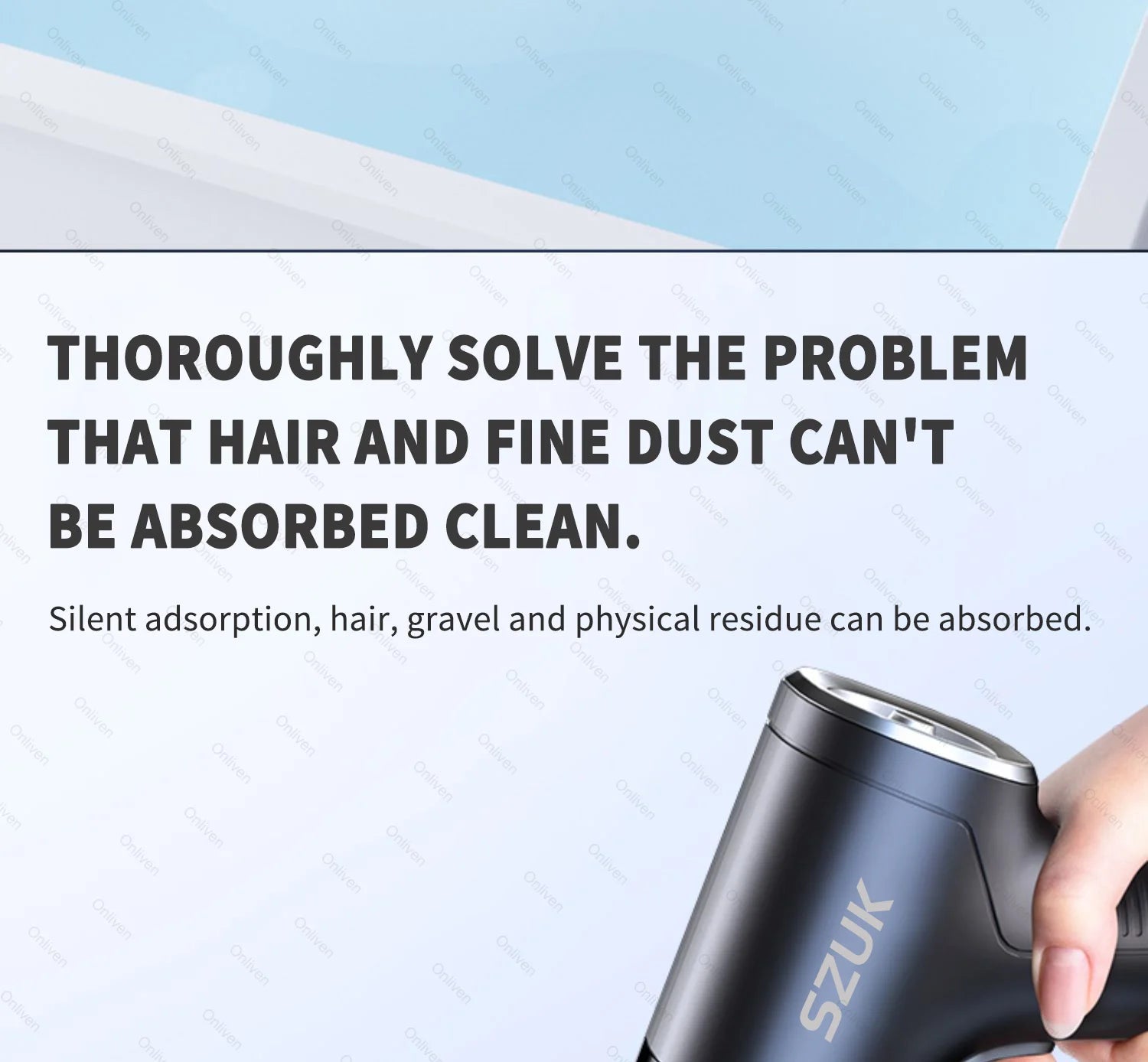 SZUK 98000PA Car Vacuum Cleaner Mini Powerful Cleaning Machine Strong Suction Handheld for Car Wireless Portable Home Appliance