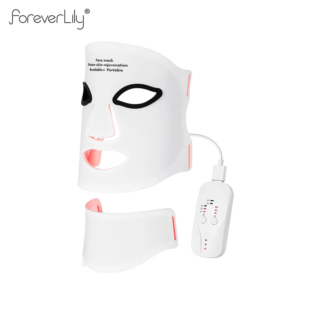 7 Color LED Silicone Face & Neck Mask for Skin Rejuvenation