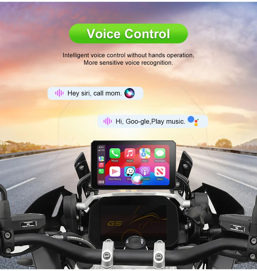 Navegador portátil para motocicleta B7 para BMW R1200 R1250GS S1000 M1000 XR ADV, táctil, al aire libre, impermeable, protector solar, CarPlay, Android Auto