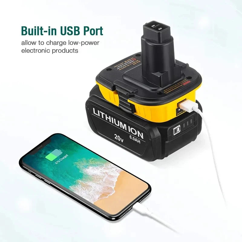 Adaptér DCA1820 pro 20V akumulátory a nářadí DeWalt 18V