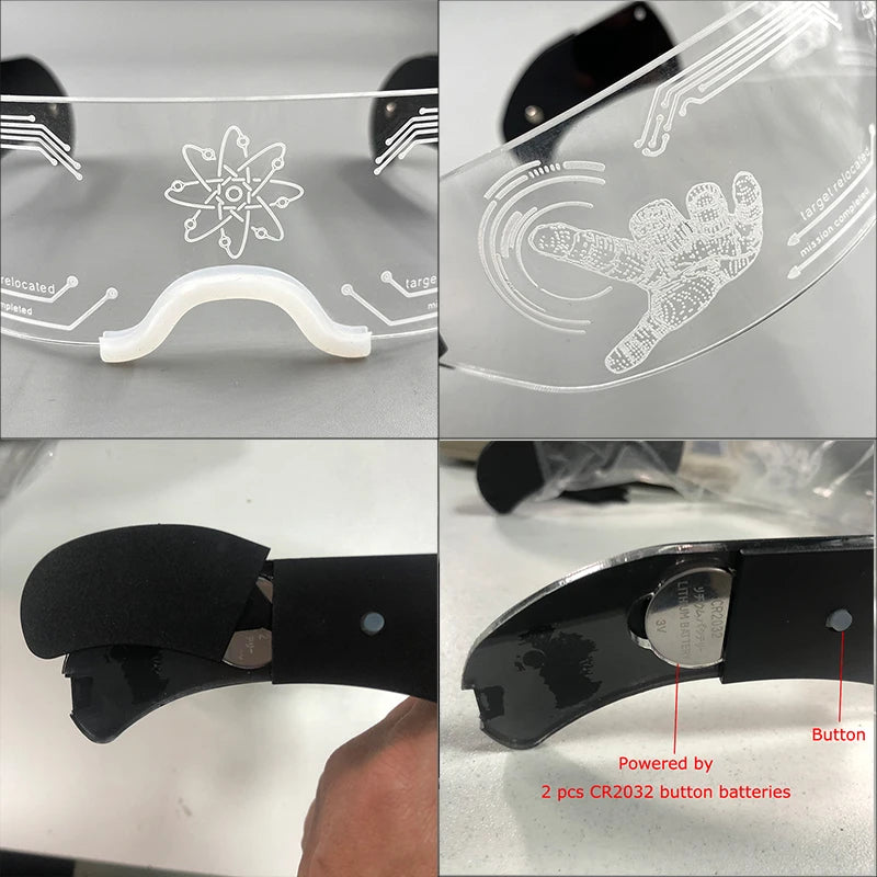 Cool Luminous Colorful LED Light Up Glasses Glowing Neon Light Flashing Party Glasses For Nightclub DJ Dance Party Decor