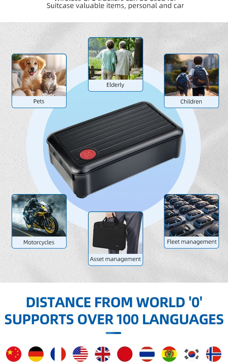 4G GPS Tracker with Real Time Tracking EC11B Trakerking GSM Anti-Lost Locator Remote Vehicle Positioning