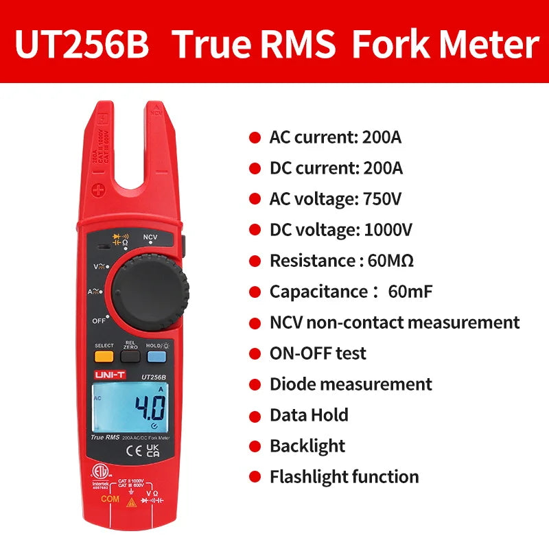 UT256A/UT256B Digital Fork Meter