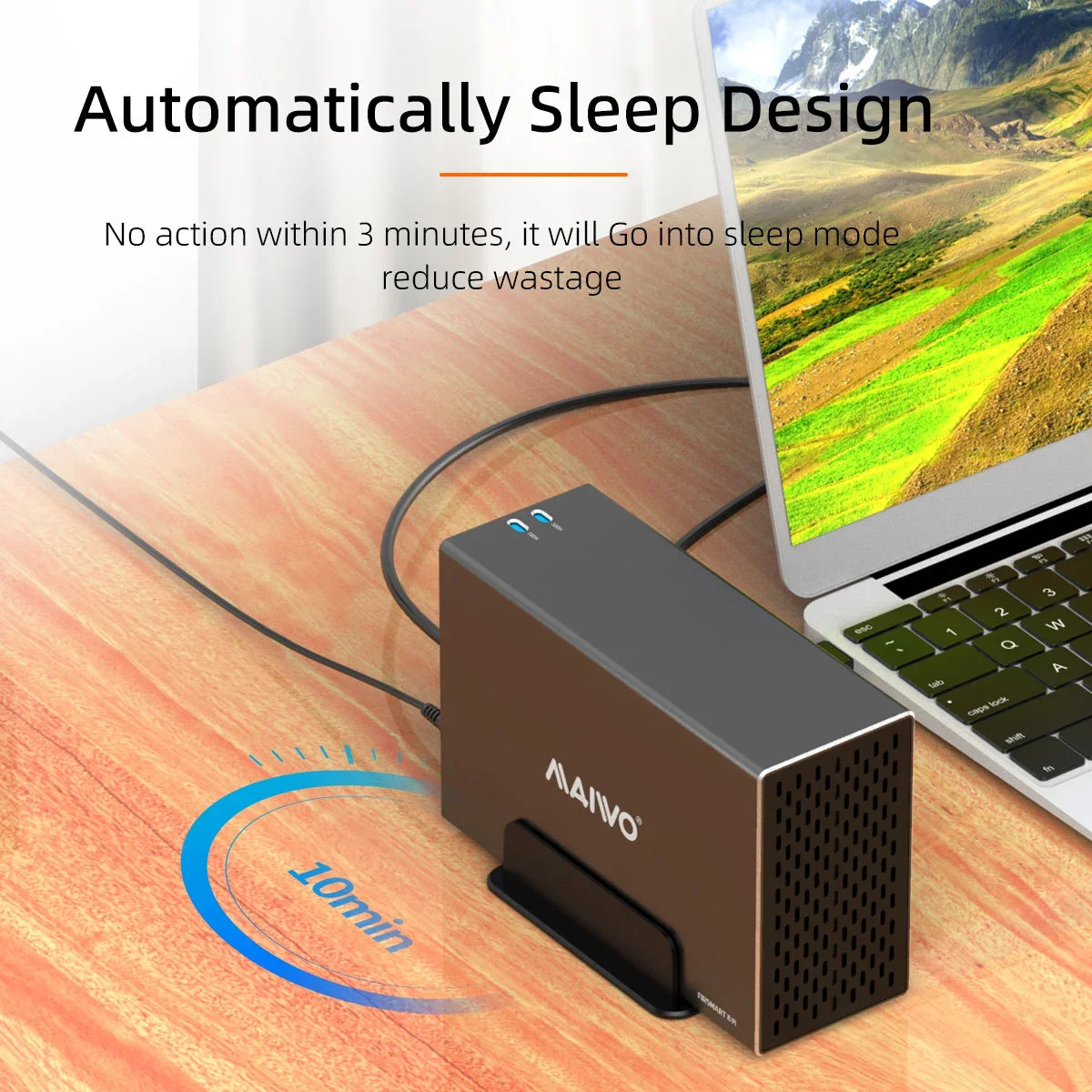 Dual-bay SATA-dockingstation voor HDD en SSD, USB 5Gbps
