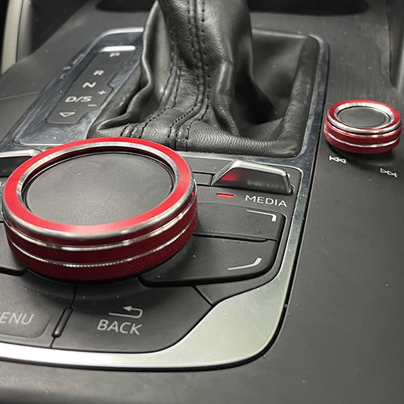 Metal Center Console Volume Knob Trim Ring for Audi A3 S3