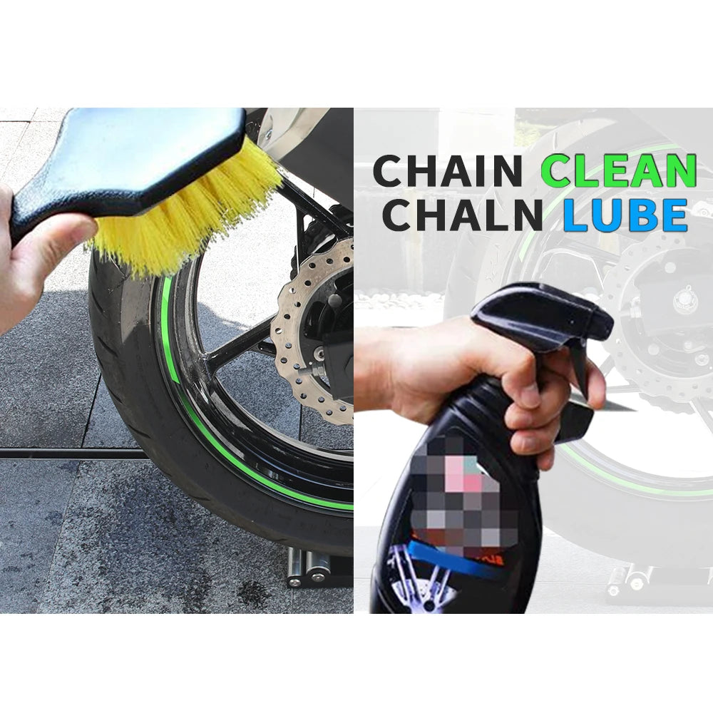 Motorcycle Universal Tire Cleaning Stand Tyre Wash Bracket Portable Chain Clean Durable Roller Ramp Lift For KTM Kawasaki Suzuki