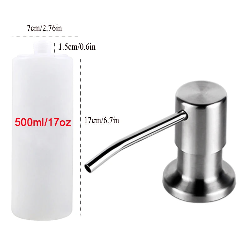 Soap Dispenser for Kitchen Sink, Kichen Sink Soap Dispenser,Extension Tube kit, Under Sink Soap Dispenser Pump, No Need More Ref