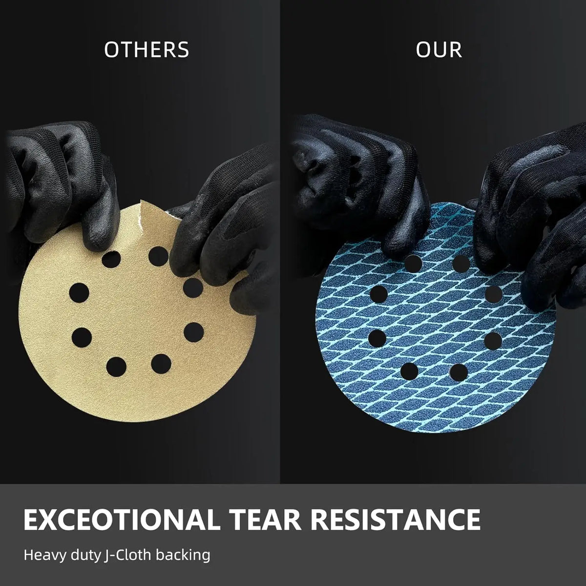 Disques abrasifs à huit trous de 5 pouces - options de grain