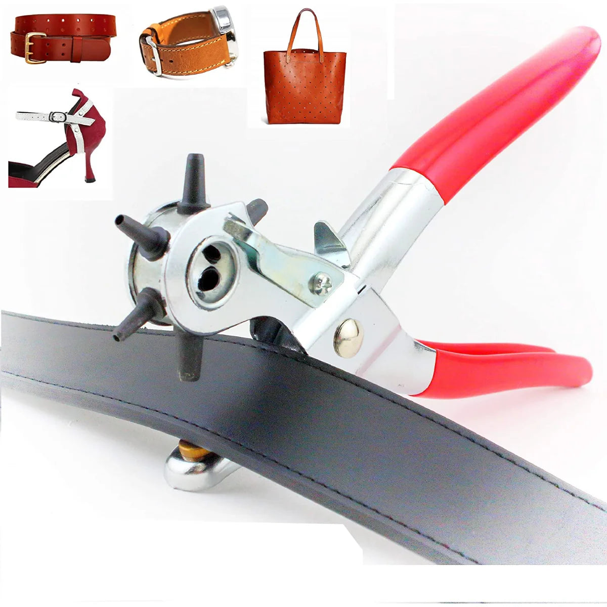 Rotary Leather Hole Punch with Six Sizes