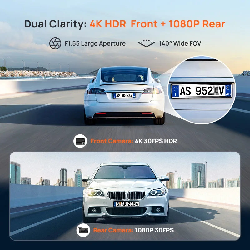 70mai A800SE 4K Dash Cam with GPS, ADAS & Voice Control