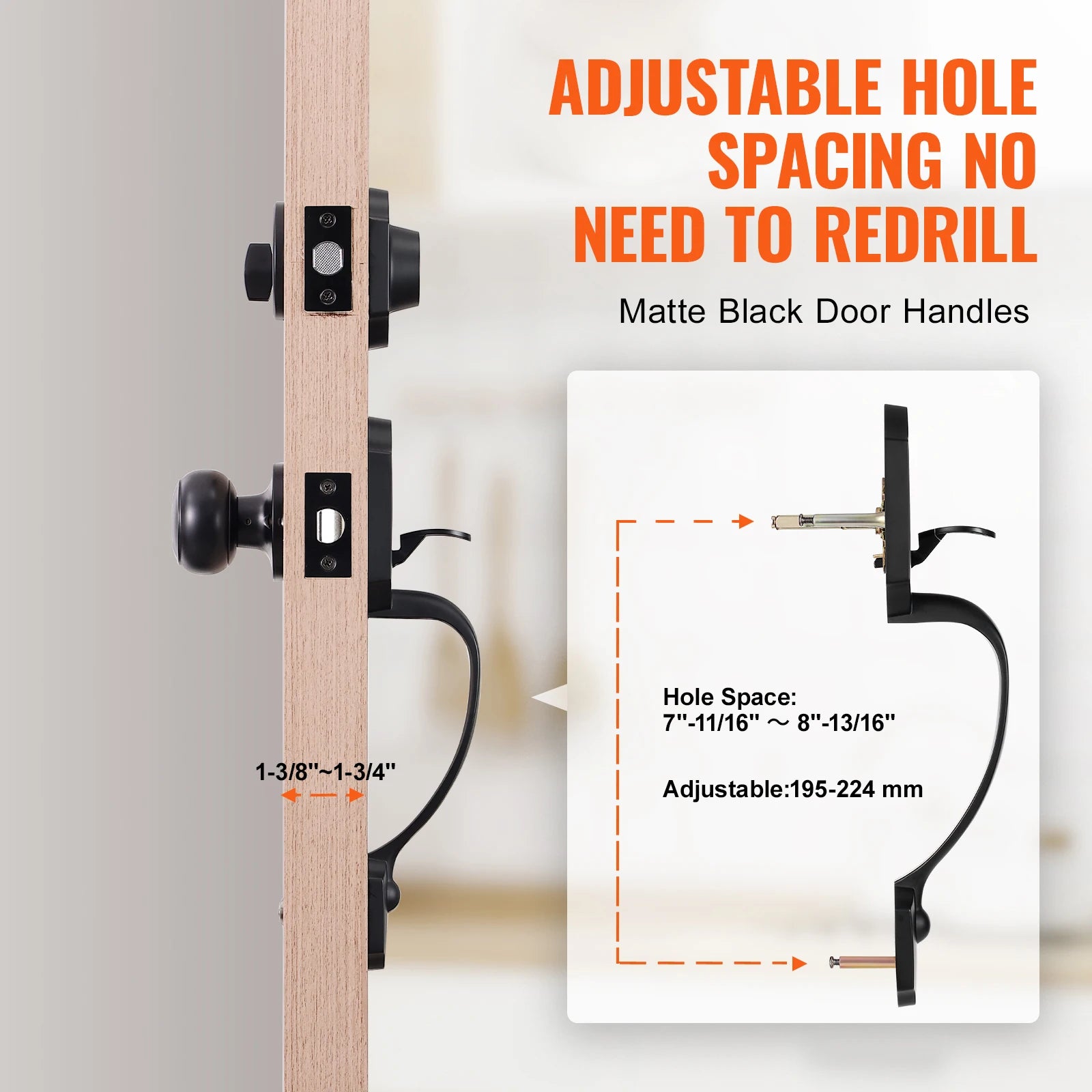Front Door Handle Lock Set with Deadbolt and Interior Knob
