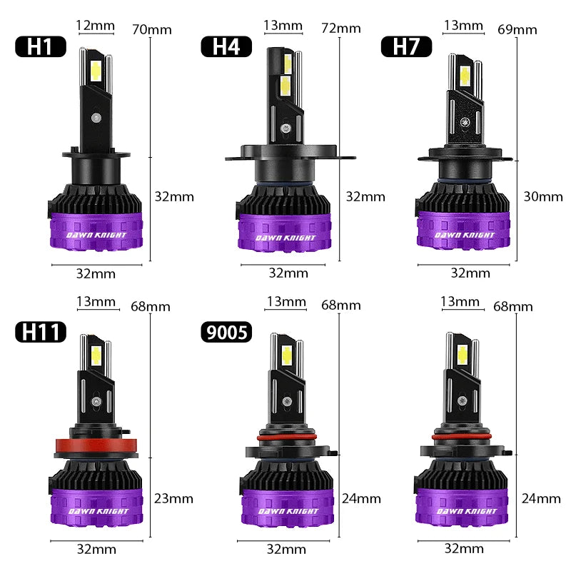 DAWNKNIGHT P7 PLUS 140W H7 Led Headlight Bulbs 6000K 4300K LED H4 H11 HB3 9005 HB4 9006 Led Double Copper Tube 12V 2ks