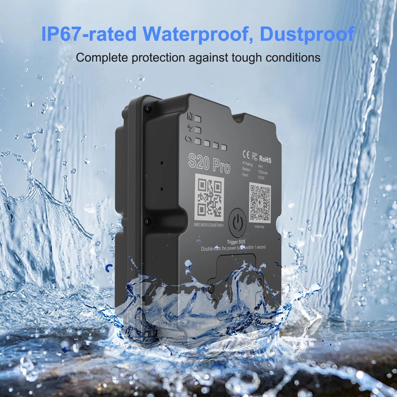 Rastreador de Vehículos 4G GPS con Seguimiento en Tiempo Real y Larga Duración de Batería