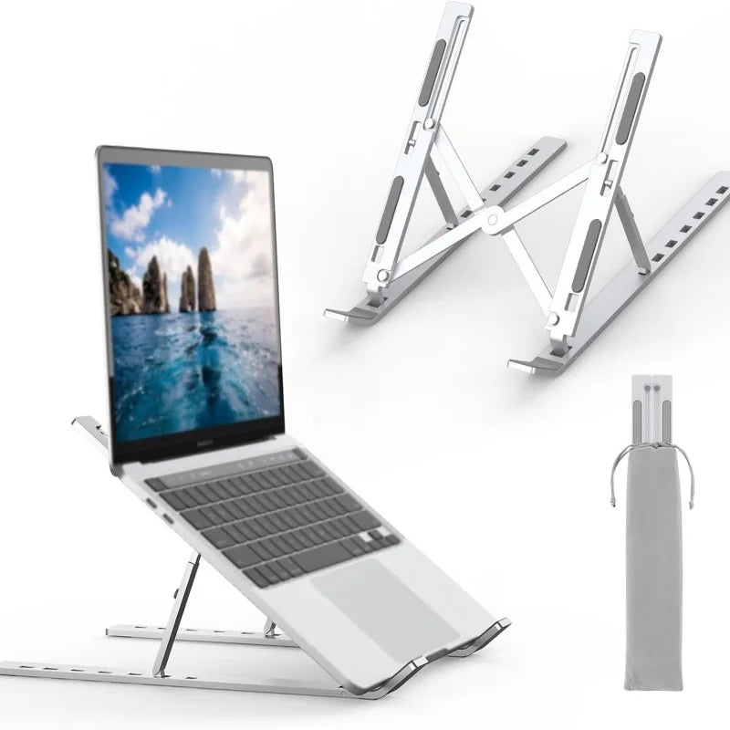 Foldable Aluminium Laptop Stand with Six Height Settings
