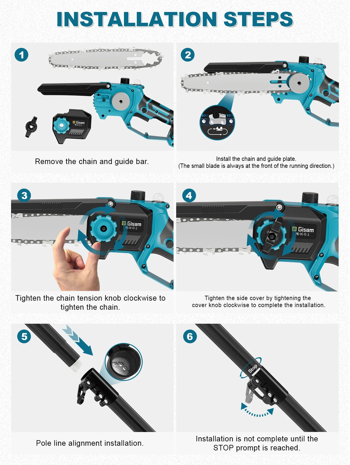 8 Inch Telescoping Pole Electric Chainsaw