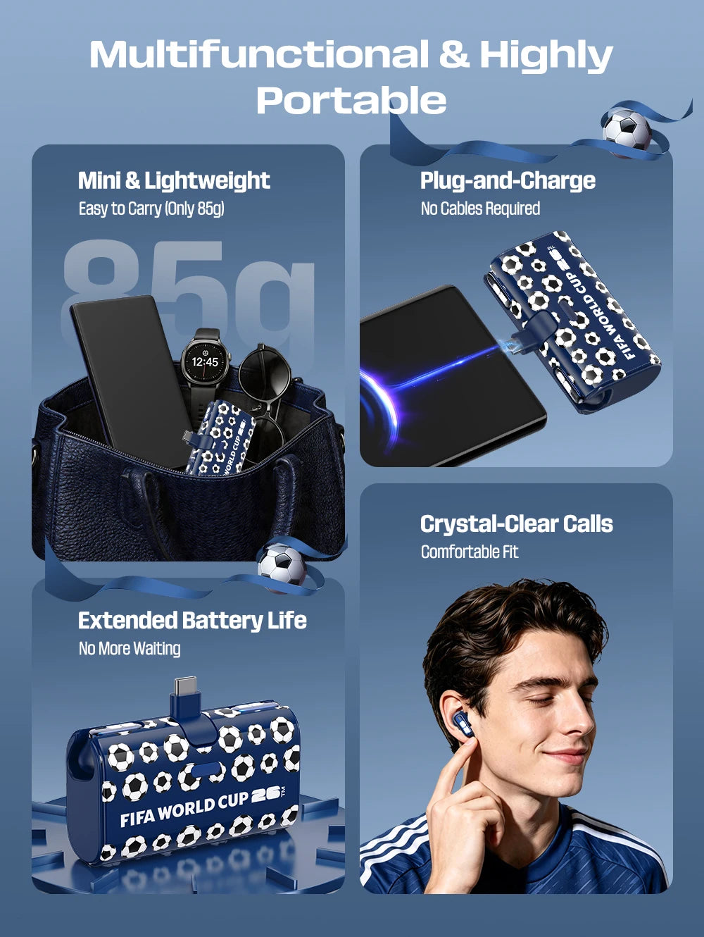 TWS Wireless Earbuds with AI Translator and Power Bank