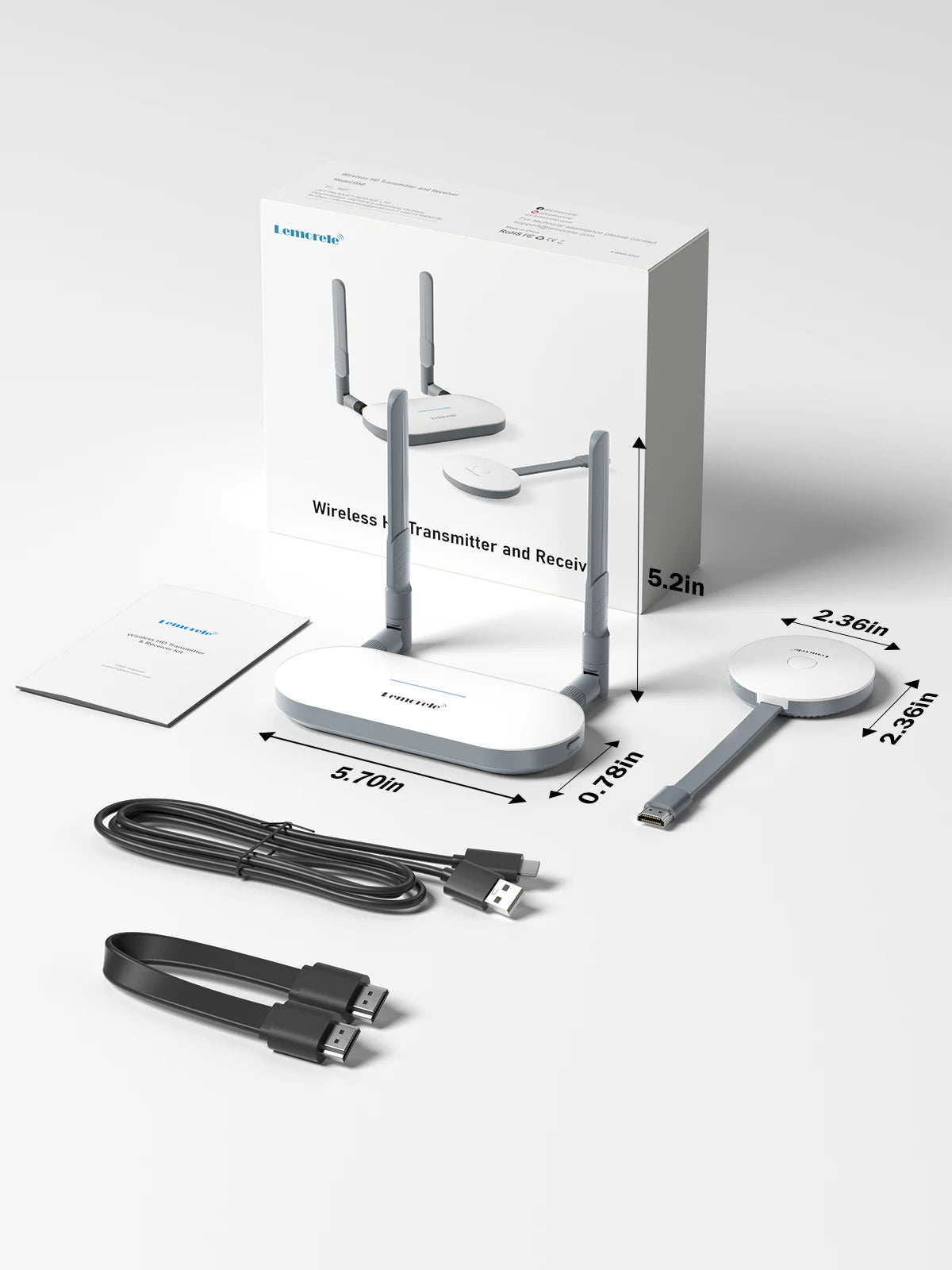 Trådløs HDMI-sender og HDMI/VGA-mottaker