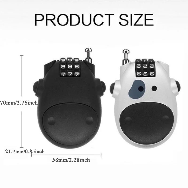 Retractable Combination Cable Lock