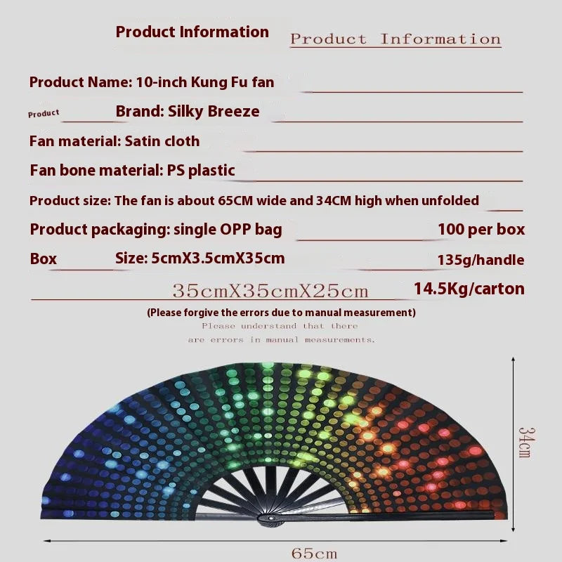UV-Printed Bamboo Folding Performance Fan