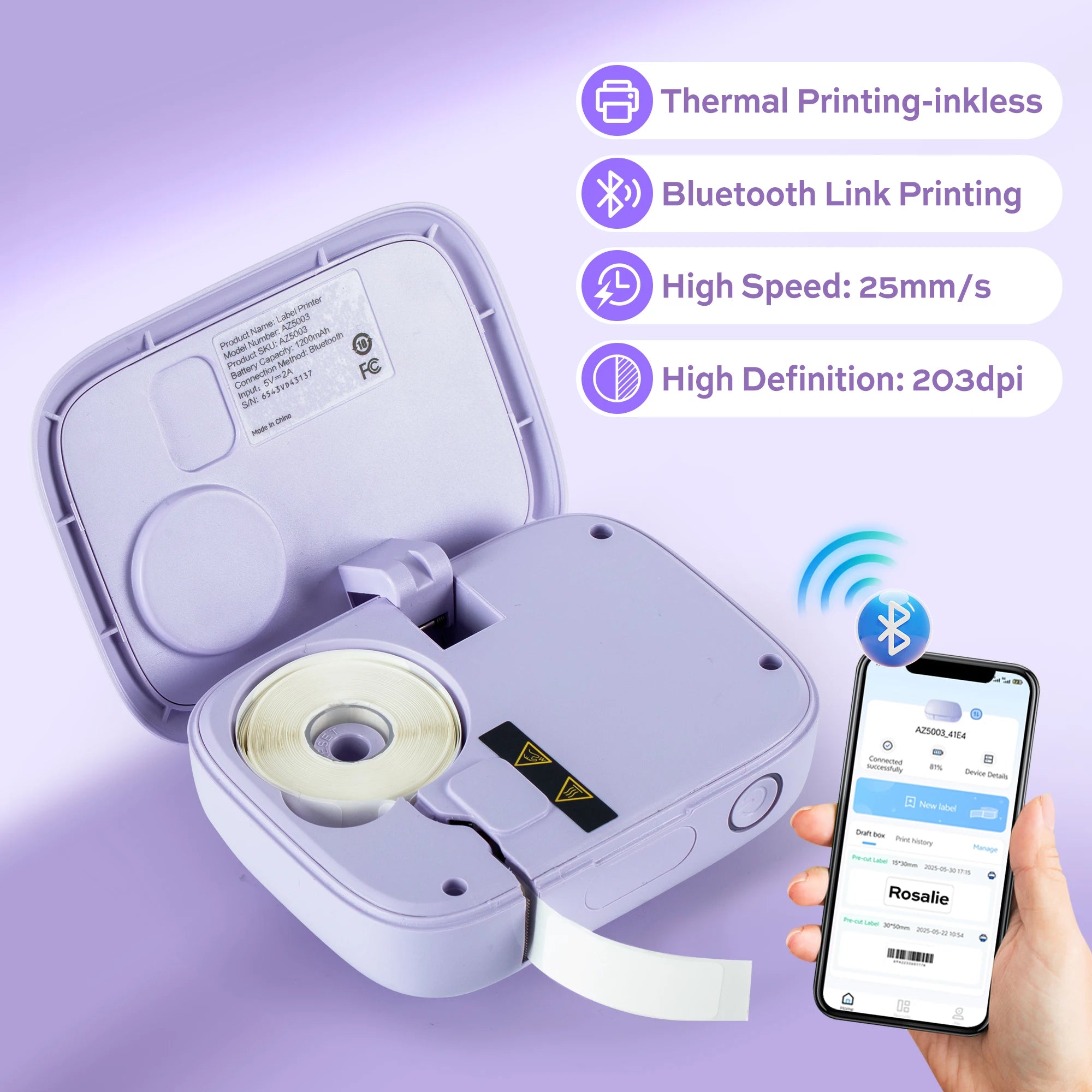 Prenosný Bluetooth štítkovač pre organizáciu doma a v kancelárii
