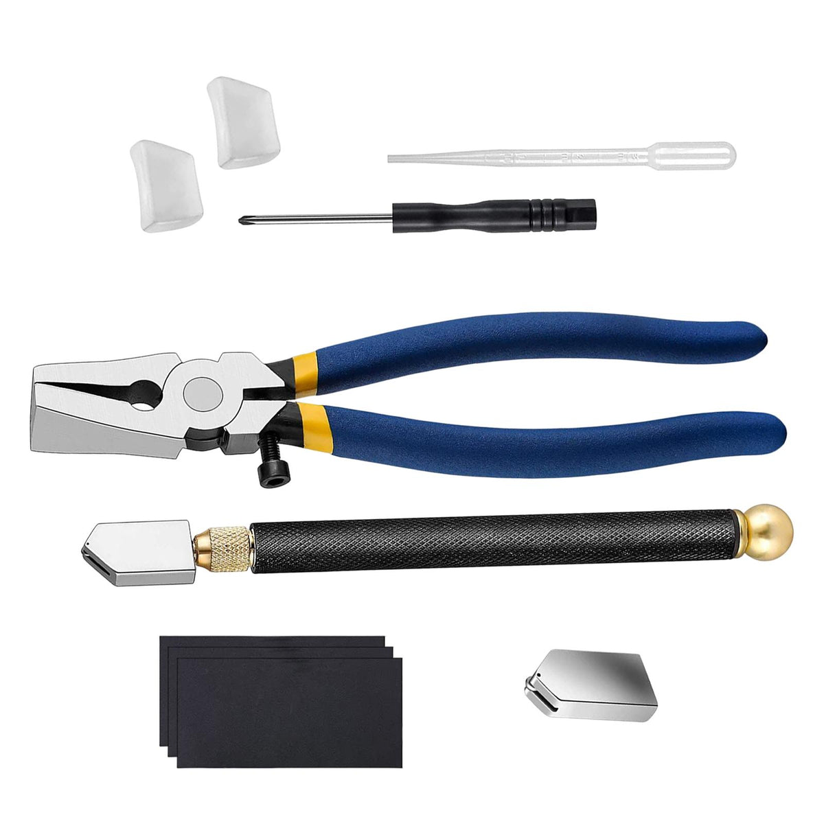 Glass Cutting Tool Kit with Running Pliers
