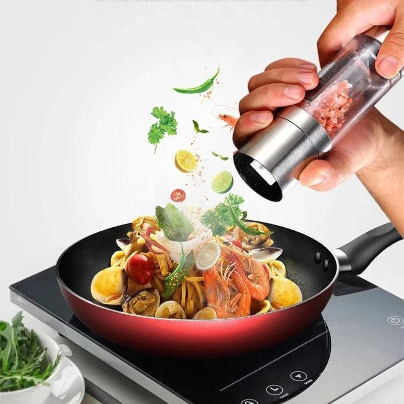 Two-in-One Salt & Pepper Mill with Ceramic Grinders