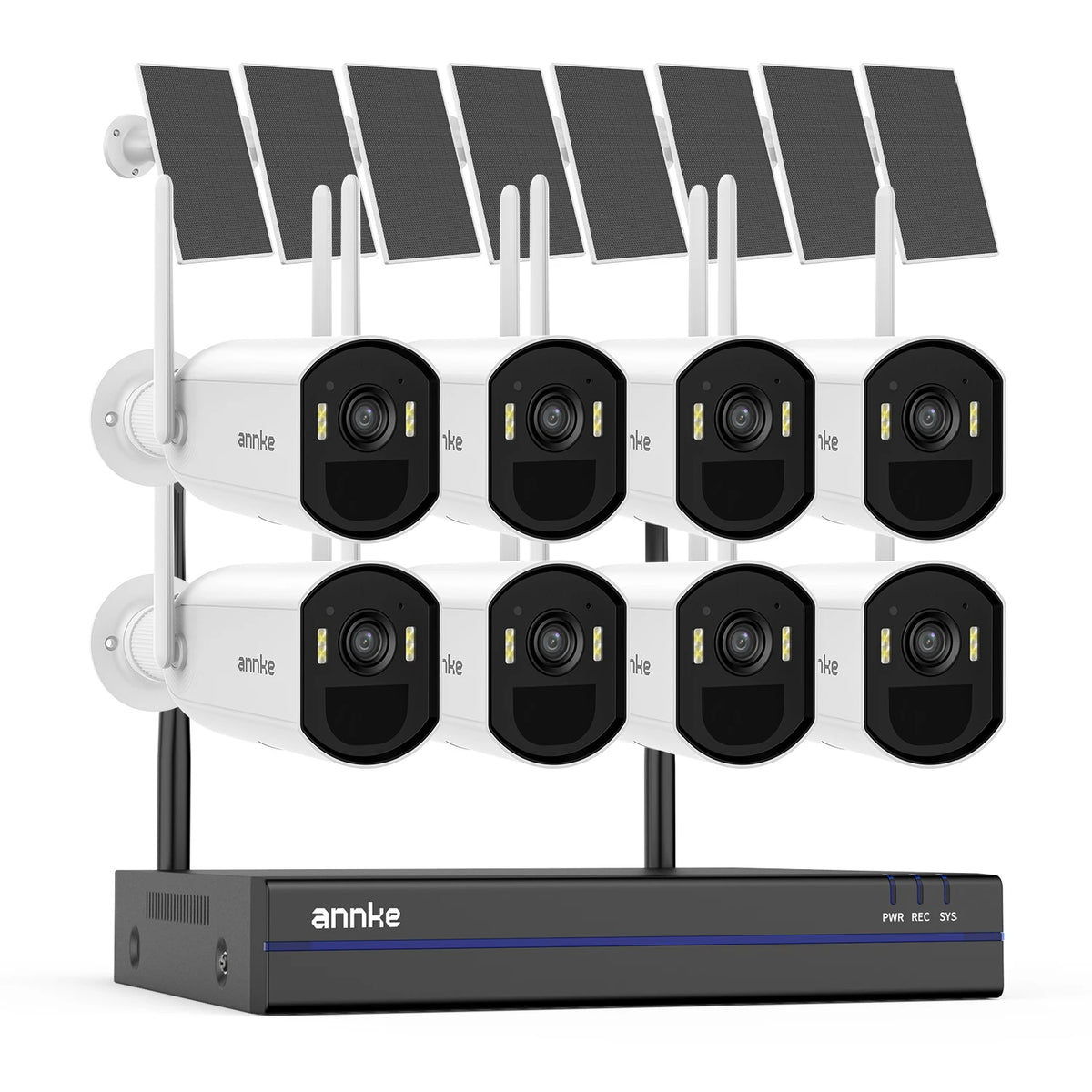 4MP Solar Wireless Security Camera System with 16CH NVR
