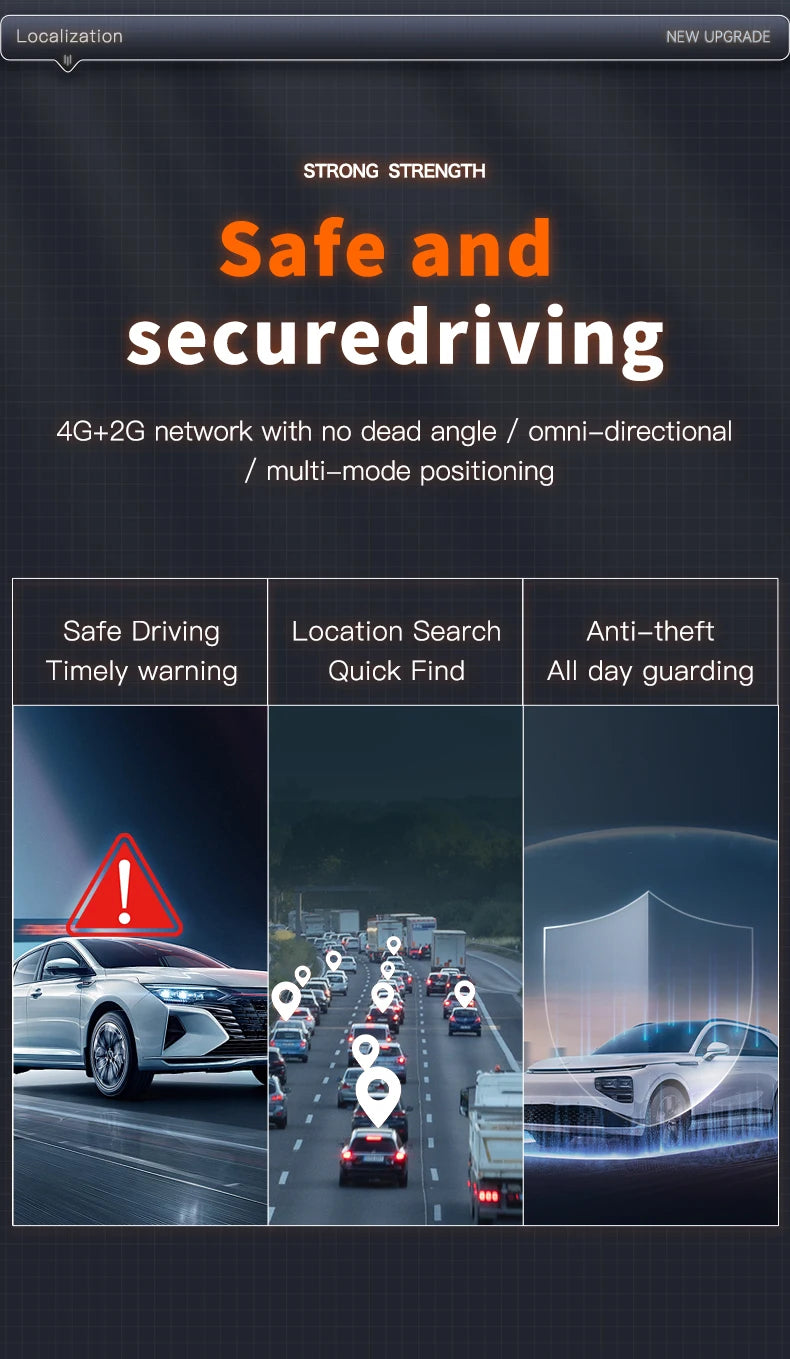 4G GPS Car Locator 20000mAh/10000mAh/6000mAh GPS Car Tracker Vibration Anti-Theft Geo-fence Alarm with Free APP