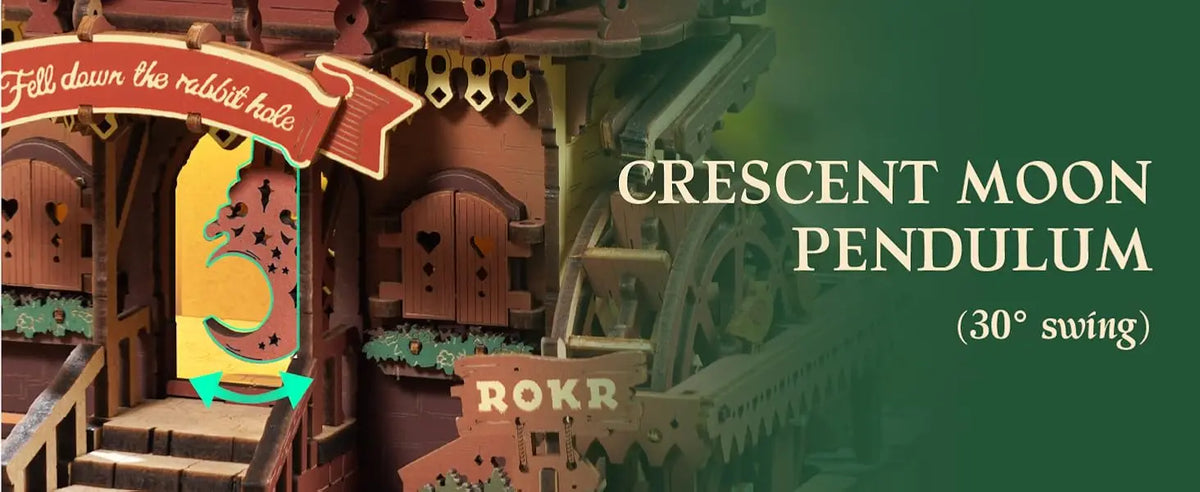 Fa kakukkos óra puzzle készlet mozgó madárral és fényekkel