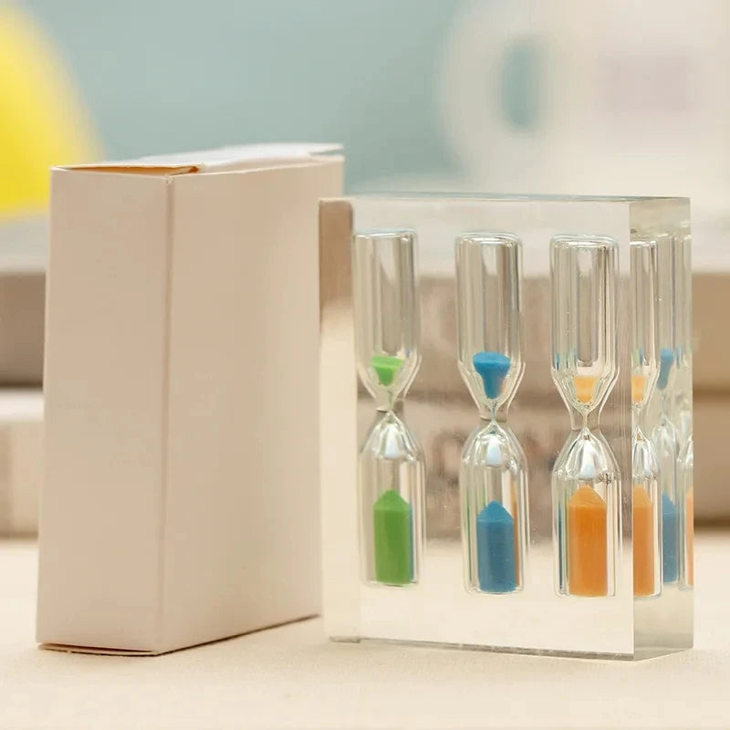 Three-Interval Sand Timer, 1/2/3 or 3/4/5 Minutes