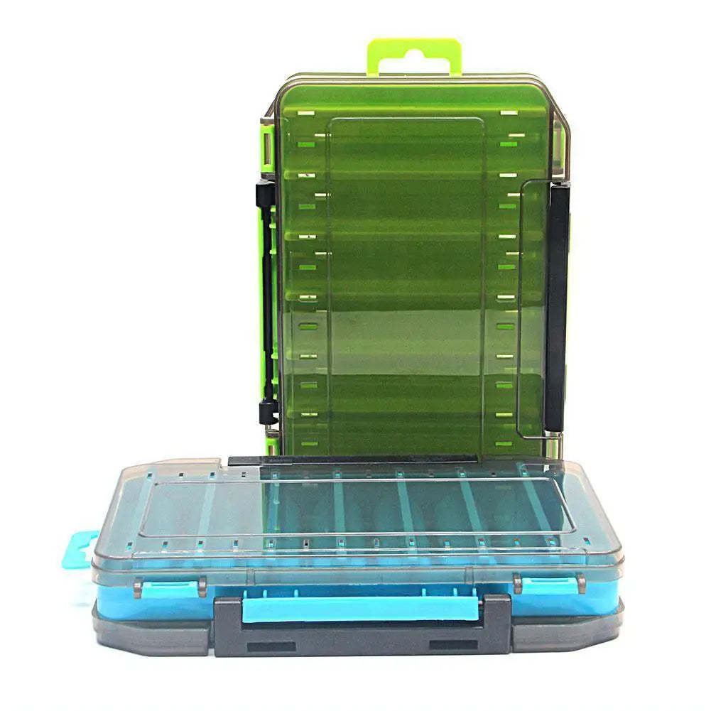 Double-Sided Fishing Tackle Box for Hooks, Lures and Baits