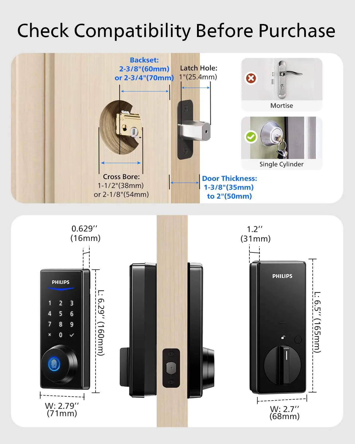 Philips fingeravtryckslås med appstyrning och automatisk låsning