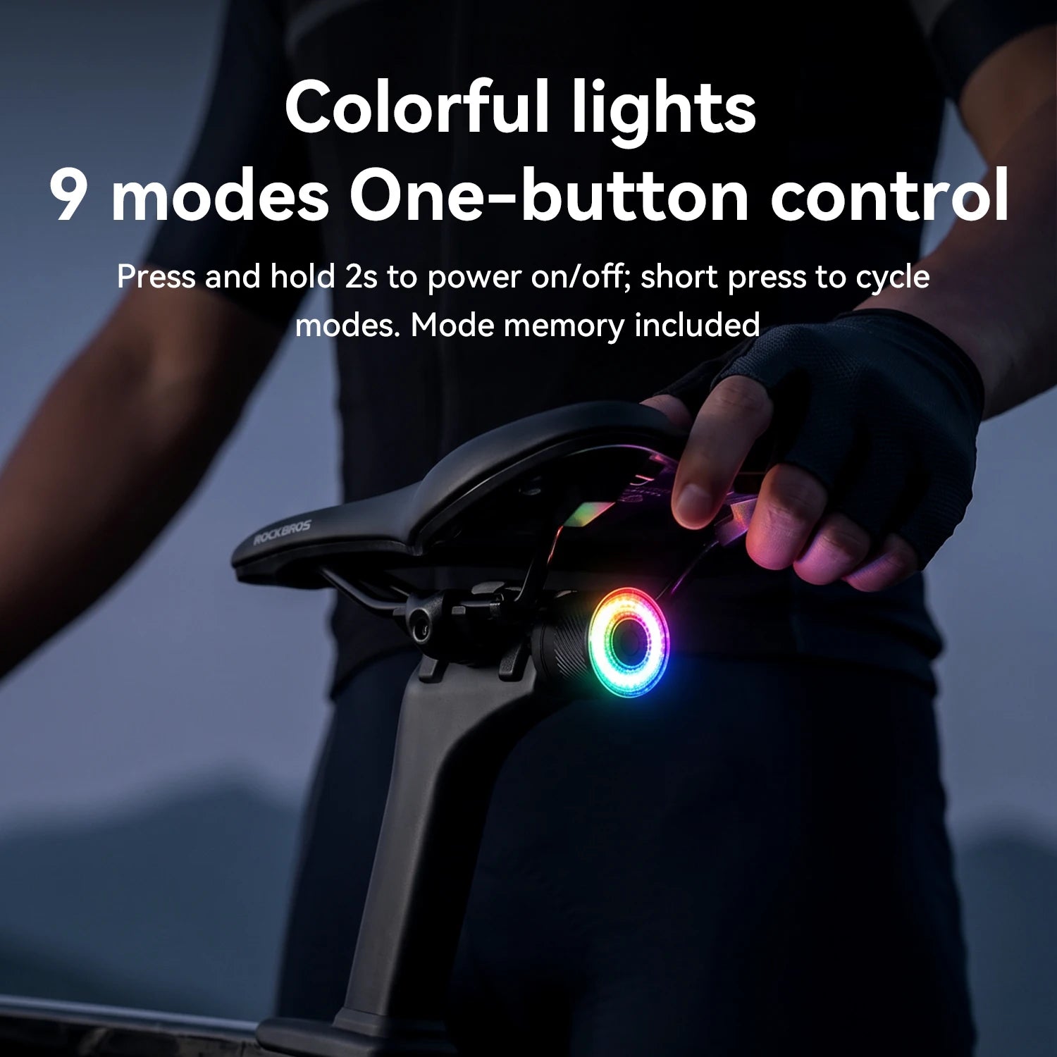 Feu arrière de vélo intelligent avec détection de freinage et étanchéité IPX6