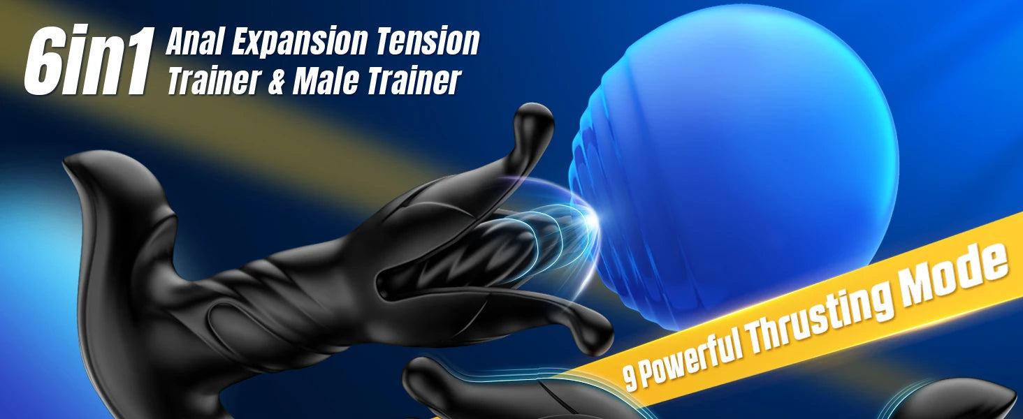 Prostate Massager Anal Vibrator Male Sex Toys for Men Anal Plug 9 Tension Shock Flapping Thrusting Vibrating Butt Plug