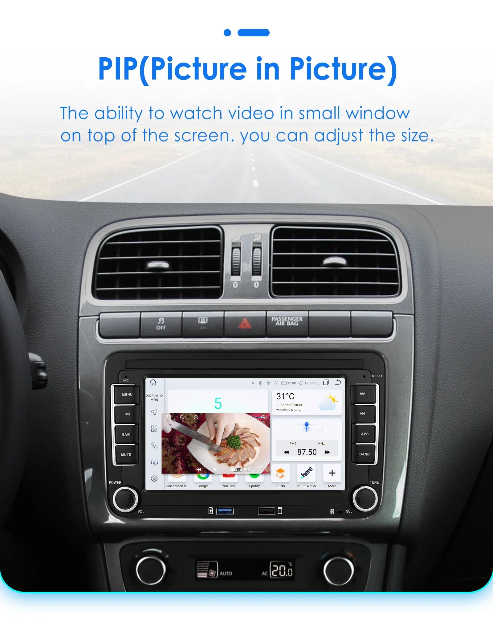 Android 13 Car Radio with CarPlay for Volkswagen Vehicles