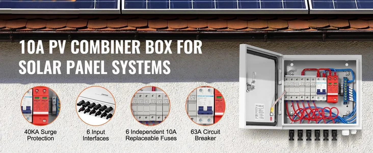 PV Combiner Box 4/6 String Solar Panel System with DC Protection