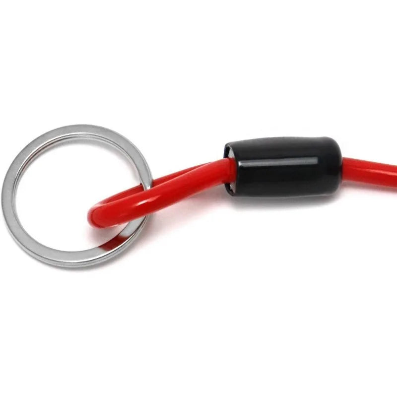 Coiled Breakaway Trailer Cable in Red Spring Steel