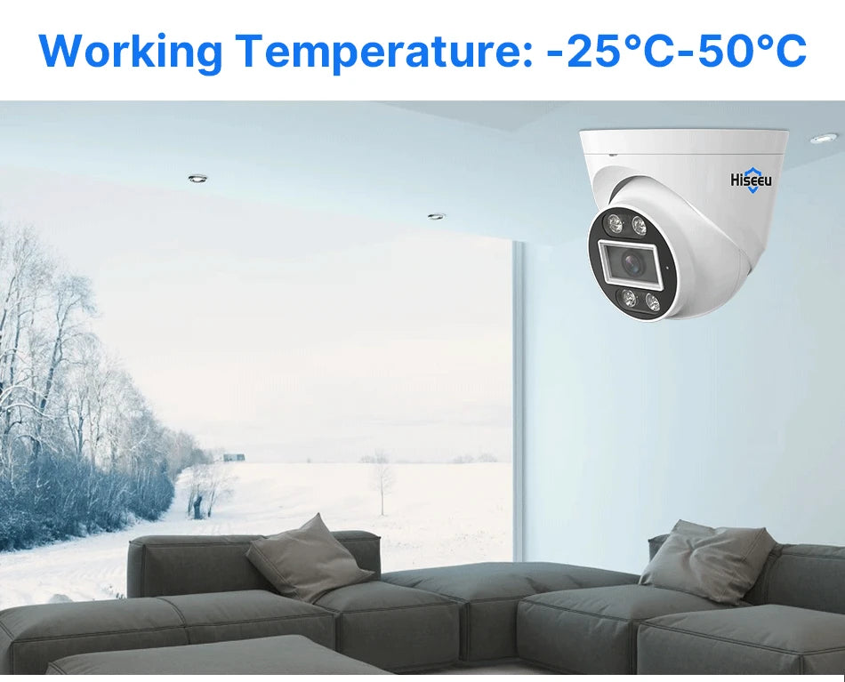 4K PoE Dome Security Camera with Face Detection