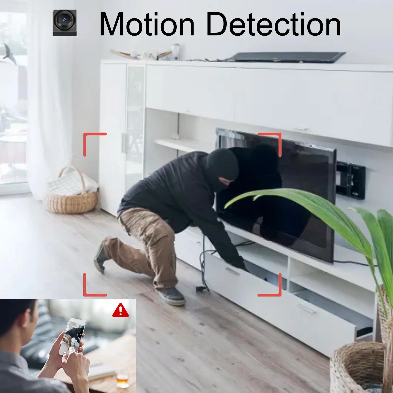 Mini WiFi Security Camera 1080P with Motion Detection & App View