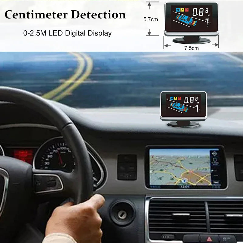 Car Parking Sensor System with LED Display & Voice Alerts Kit