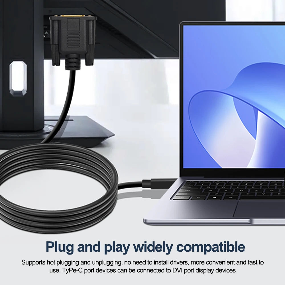 Pretvorniški kabel USB-C ali HDMI za VGA oziroma DVI