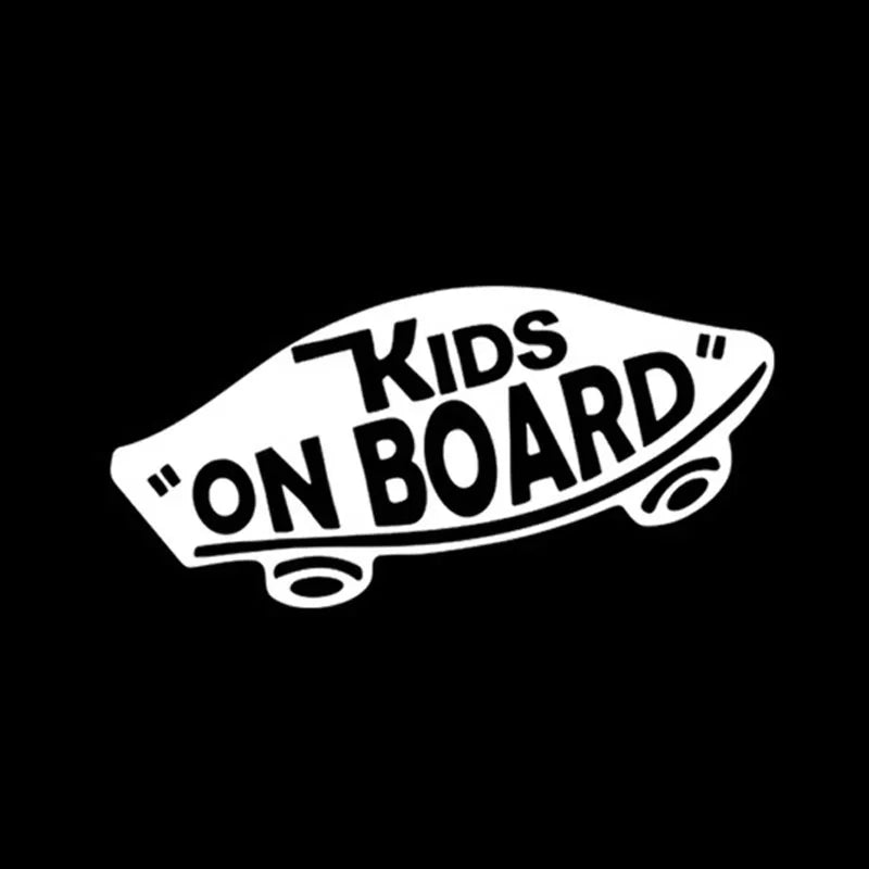 Autocollant voiture « Enfants à bord » – 19 × 8 cm