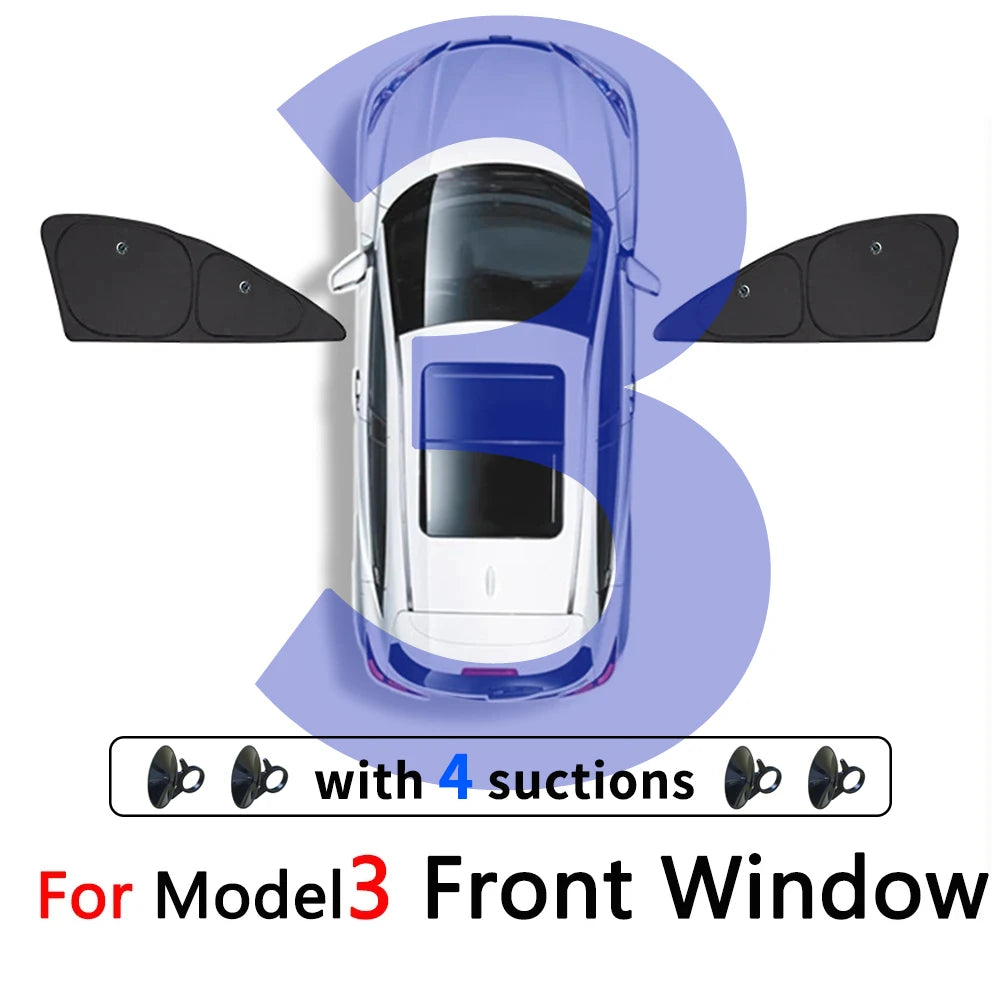 Vehicle Window Sunshades for Model 3 and Model Y – Options