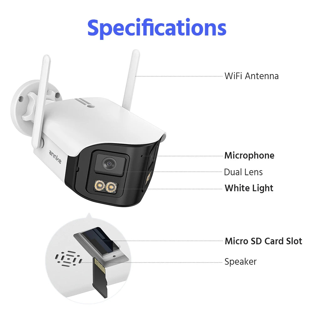 ANNKE 4MP Dual-Lens WiFi 6 Outdoor Security Camera