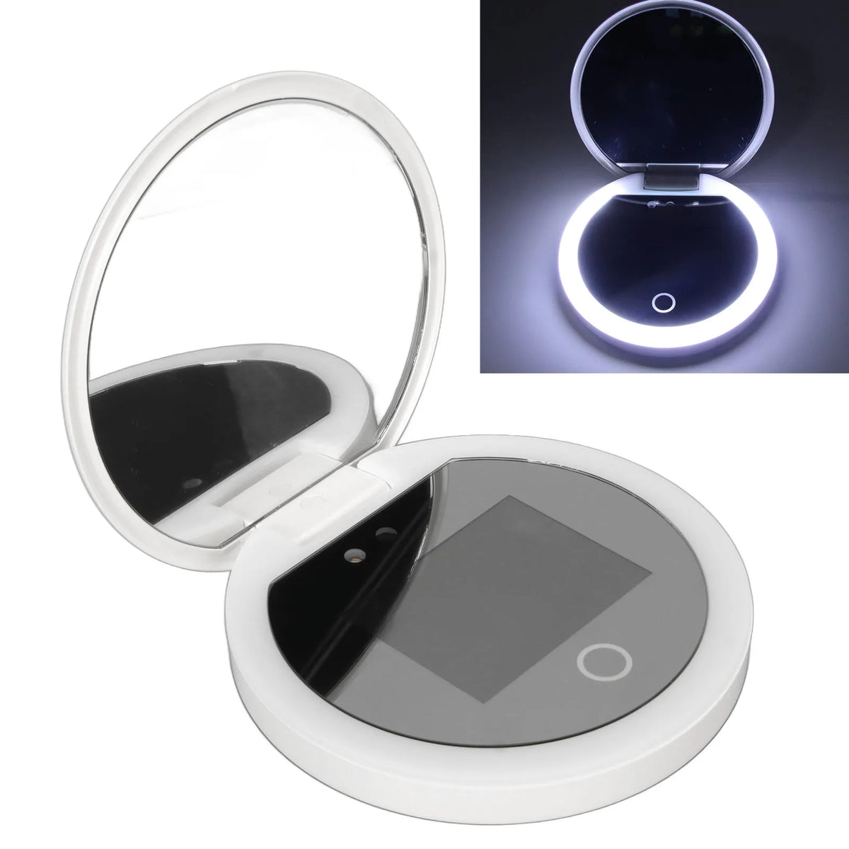 Illuminated UV Camera Makeup Mirror