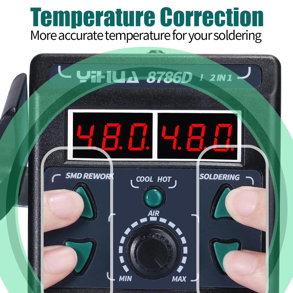 YIHUA 8786D Hot Air Soldering Station for Precision Repair