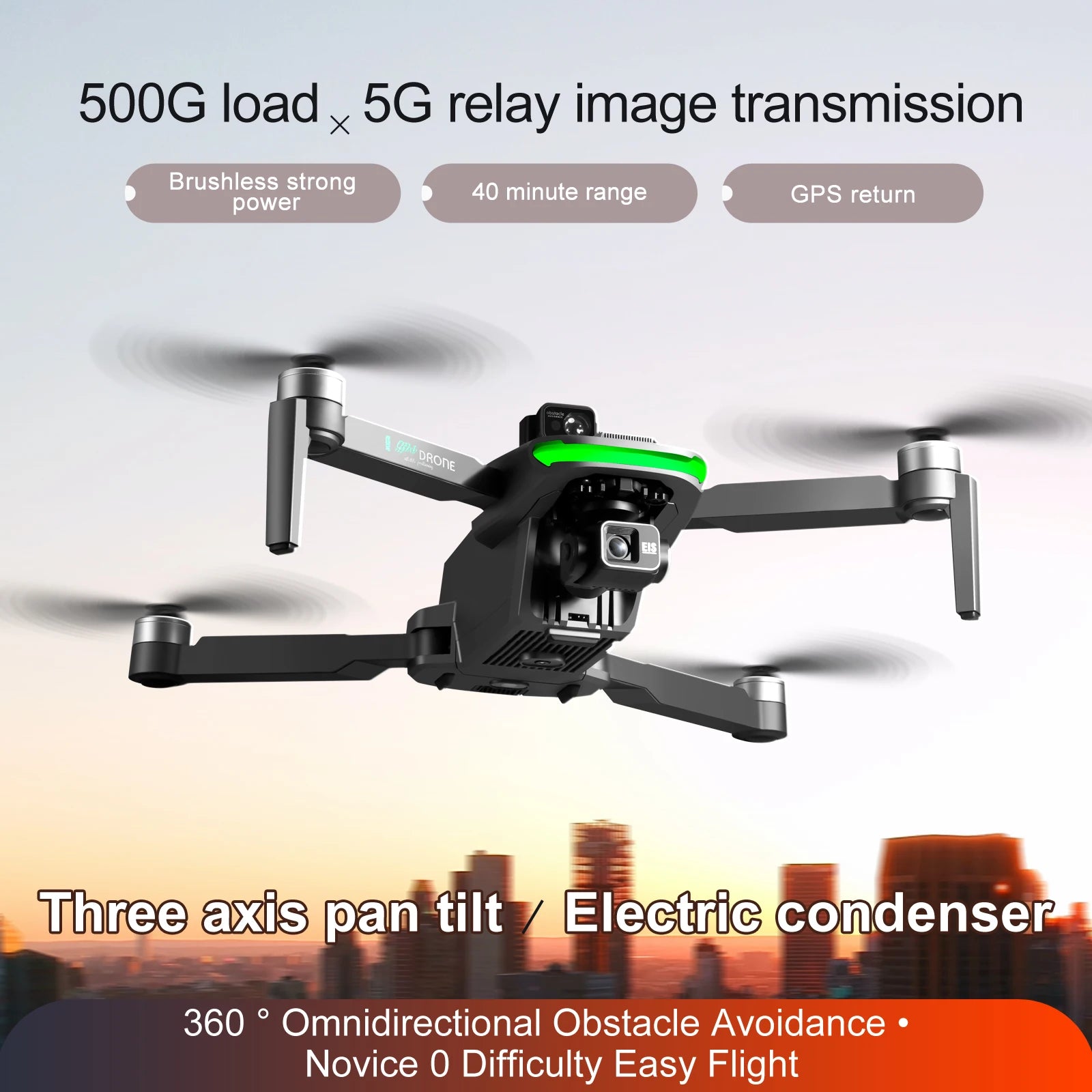 S155 Pro Max 8K GPS Kameralı Drone 3 Eksenli Gimbal ile
