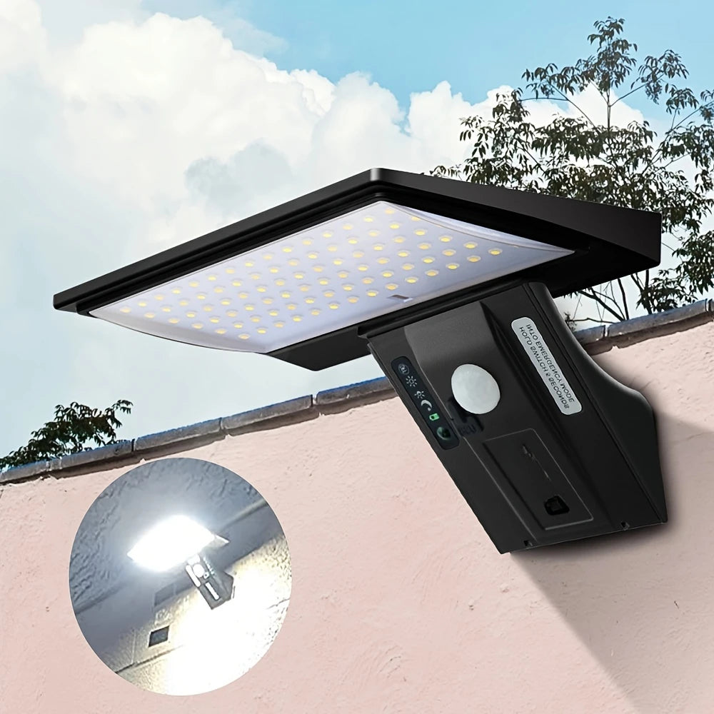 90-LED Solar Motion-Sensor Wall Light