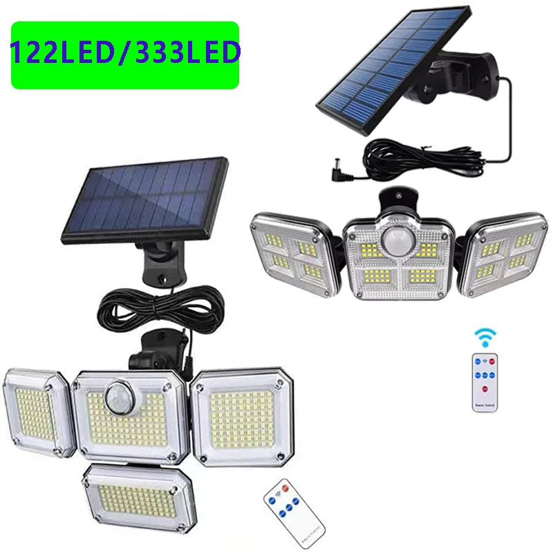 Luz solar exterior com sensor de movimento